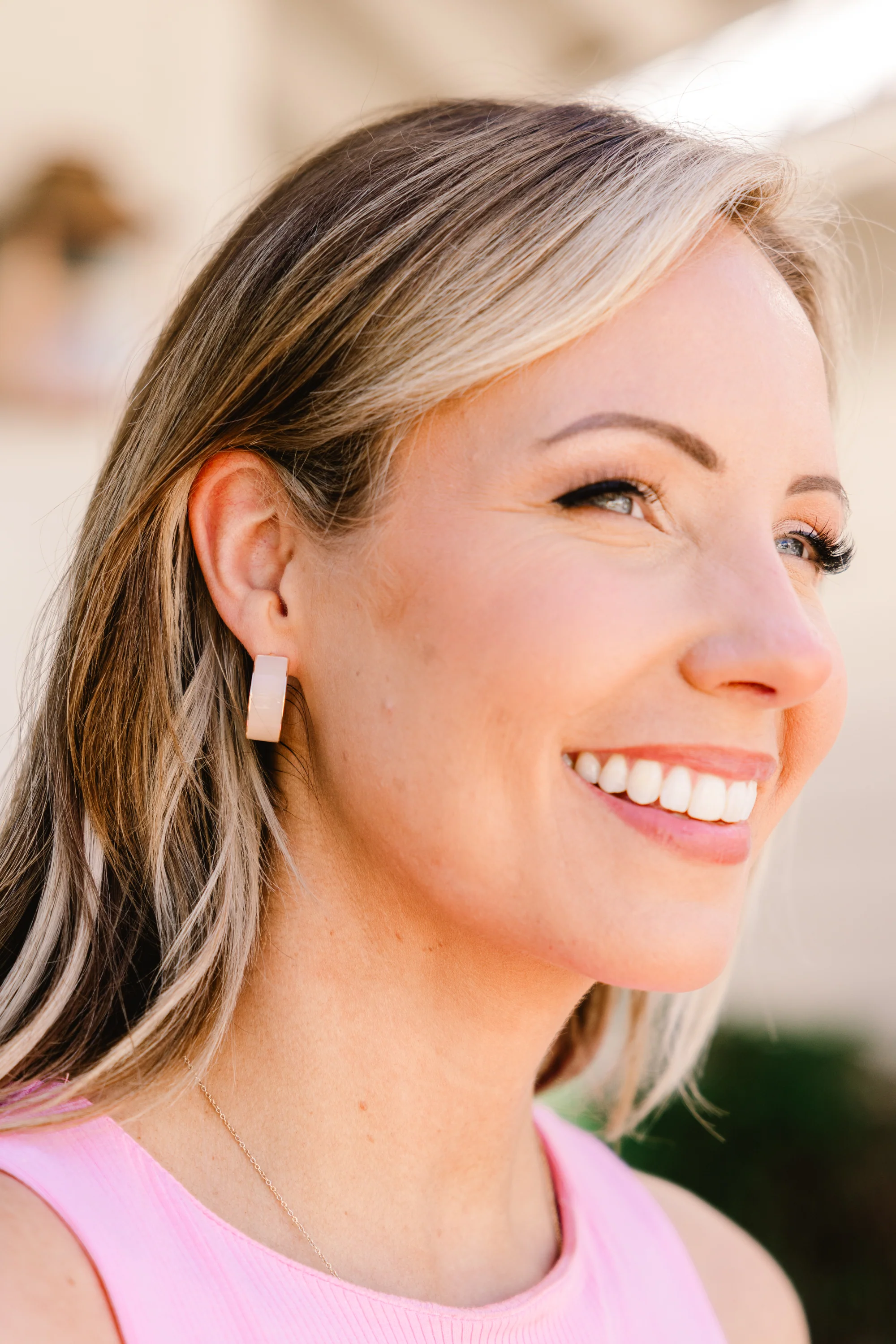 Assumptions Are Made Earrings, Beige - Giverhouse